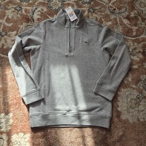 Vineyard Vines Gray Quarter-Zip Sweater